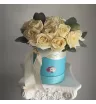 Коробка шляпная из 15 роз