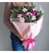 Зимний букет Розовый хлопок
