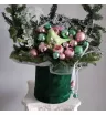 Новогодняя композиция Розовые кувшинки 3