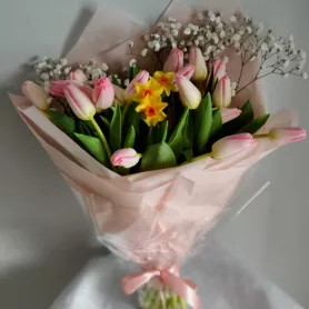 Букет Розовый тюльпан от интернет-магазина «VeraRosa»