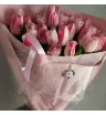 Букет с тюльпанами «Нежный букет из 35 тюльпанов » 3
