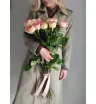 Монобукет из 19 розовых пионовидных роз  1