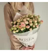 Монобукет из 19 кустовых роз Розовый бисер 