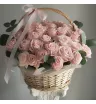 Корзина с розами Цветочный зефир  1