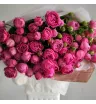 Монобукет из 19 кустовых пионовидных роз  1