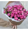 Монобукет из 19 кустовых пионовидных роз  2