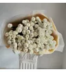 Монобукет из хризантем Белые помпончики 