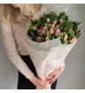 Монобукет из 19  розовых альстромерий 