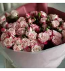 Монобукет из 15 кружевных кустовых роз  3