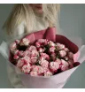 Монобукет из 15 кружевных кустовых роз 