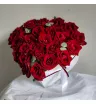 Сердце из 25 бордовых роз  1