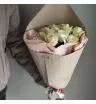 Монобукет из 15 белых роз  1