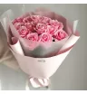 Монобукет из 15 розовых роз 
