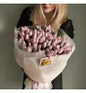 Букет 101 тюльпан Разбеленная черника 2