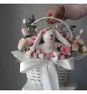 Цветочная корзина Пасхальный зайка  2
