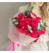 Монобукет из французских роз Малина  4