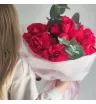 Монобукет из французских роз Малина  2