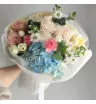 Букет из гортензии,роз и маттиолы  1