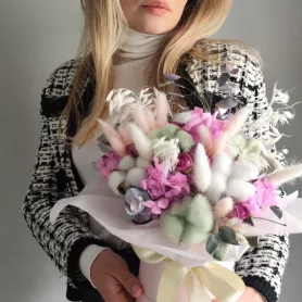 Композиция Гортензия и лагурус от интернет-магазина «VeraRosa»