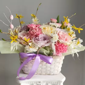 Пасхальная корзина Весенние краски от интернет-магазина «VeraRosa»