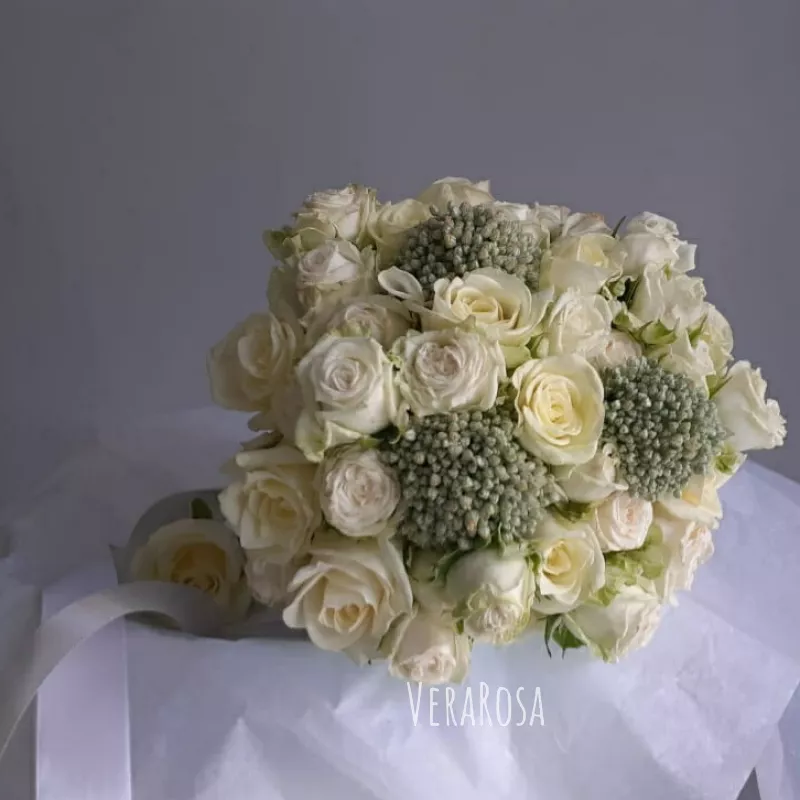 Букет для невесты с розами «Эйми ПРЕМИУМ»