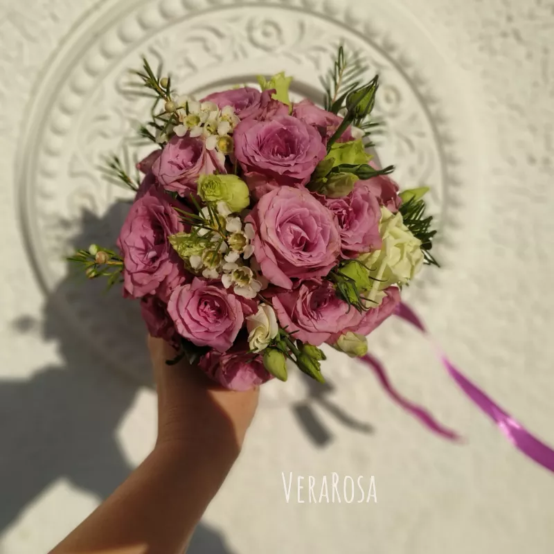 Букет невесты из розовых роз «Нина» 3