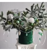 Новогодняя композиция Серебряный олень 