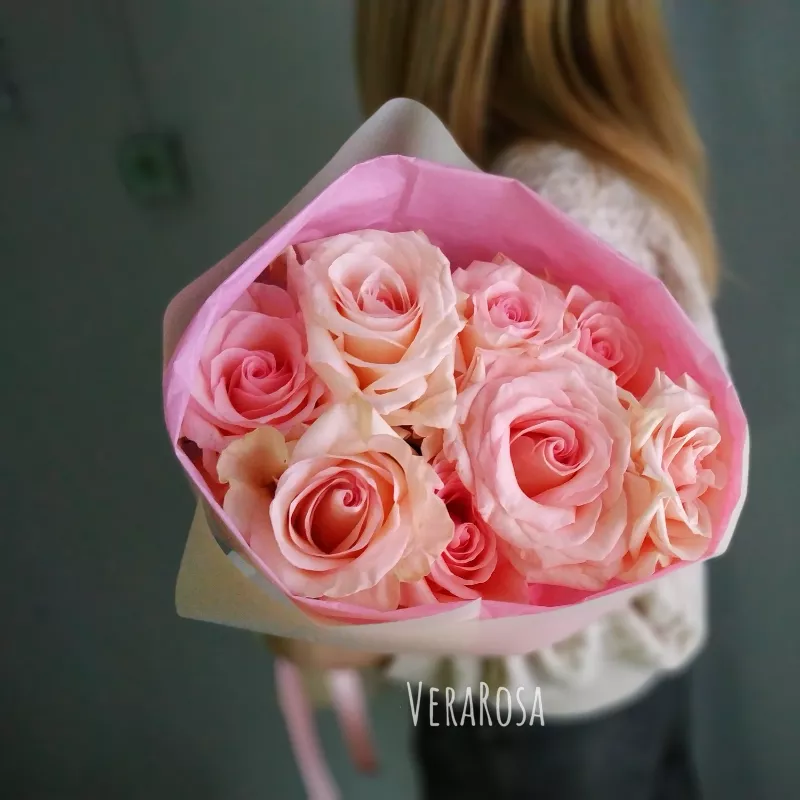 Букет роз «Pink mood» 2