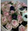 Букет из роз и анемонов Розовая нежность 1