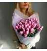 Букет с тюльпанами «Монобукет из 51  лавандового тюльпана »