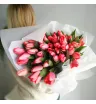 Букет с тюльпанами «Букет из 51 тюльпана Коралловый цвет» 1