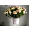 Коробка с розами «Розовый дым размер XL»