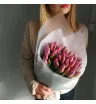 Букет с тюльпанами «Монобукет Лавандовые тюльпаны 51шт»