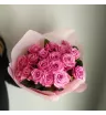 Букет из 19 розовых роз «Малиновая дымка» 1
