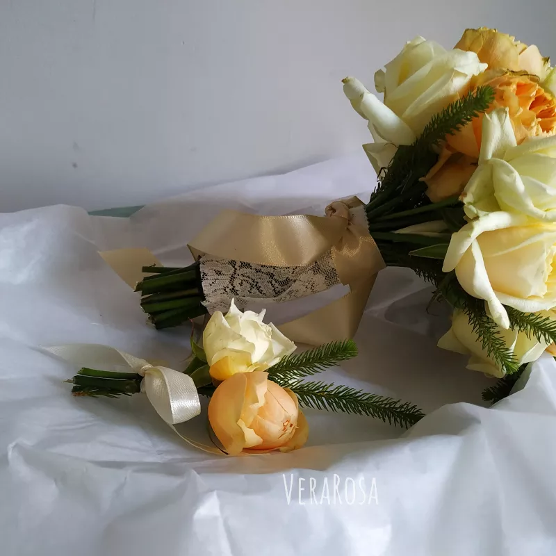 Букет для невесты из роз «Глория» 4