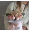 Розы в шляпной коробке Пудра  1